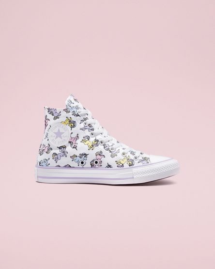 Tenis Converse Chuck Taylor All Star Unicorns Cano Alto Menina Branco Cinzentas Roxo | PT U080TP9